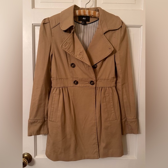 H&M lightweight Double breasted Pea coat - Picture 1 of 7